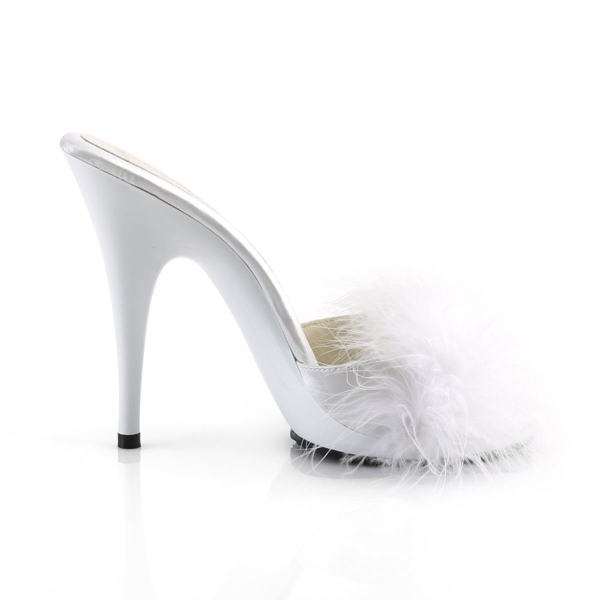 Fabulicious Damen Sandalen POISE-501f WHT SATIN-MARABOU PELL / WHT