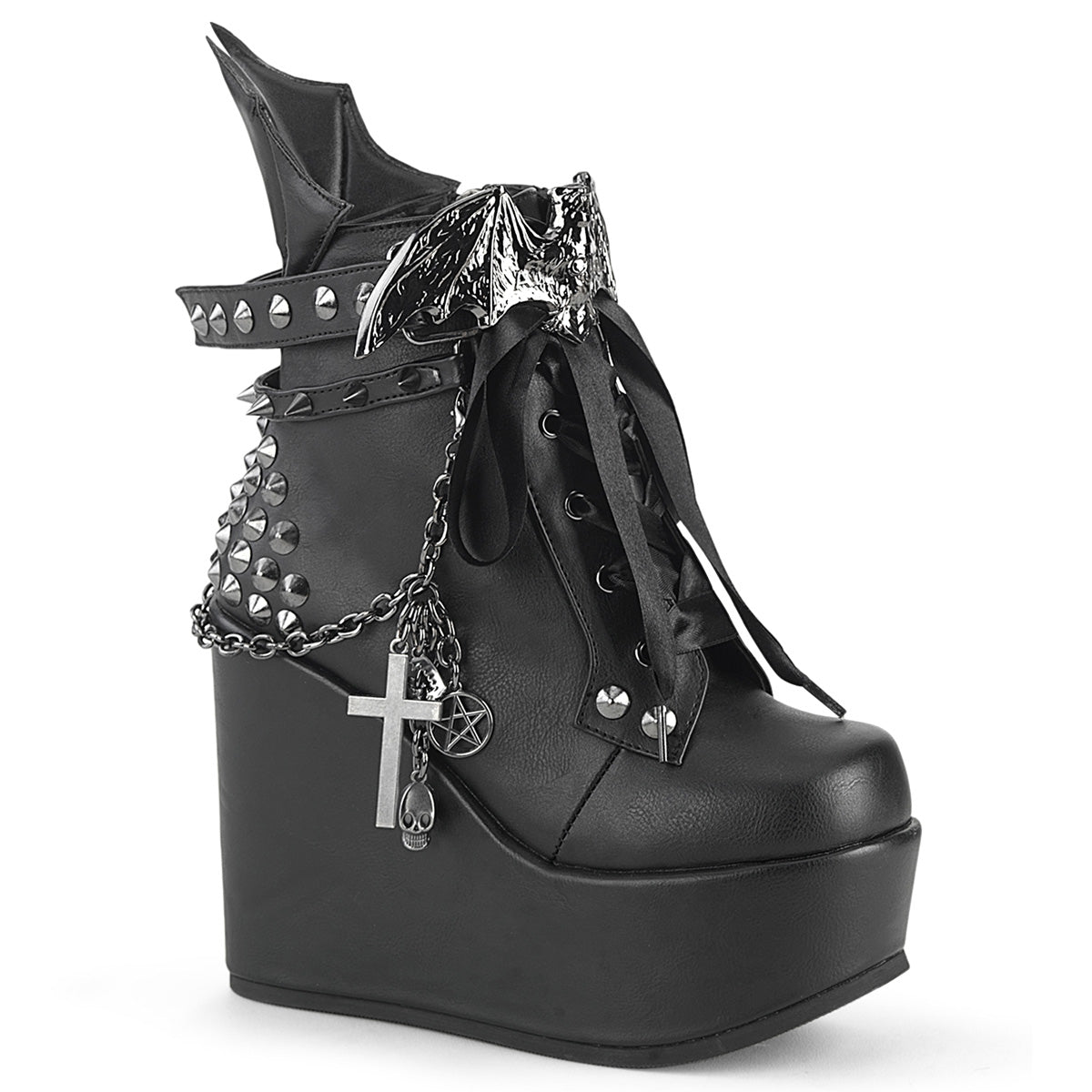 DemoniaCult Stiefeletten POISON-107 BLK Vegan Leder