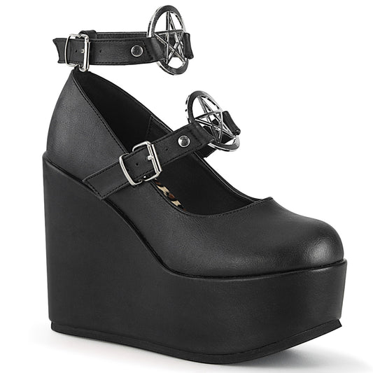 DemoniaCult Frauenpumpen POISON-99-1 BLK Vegan Leder