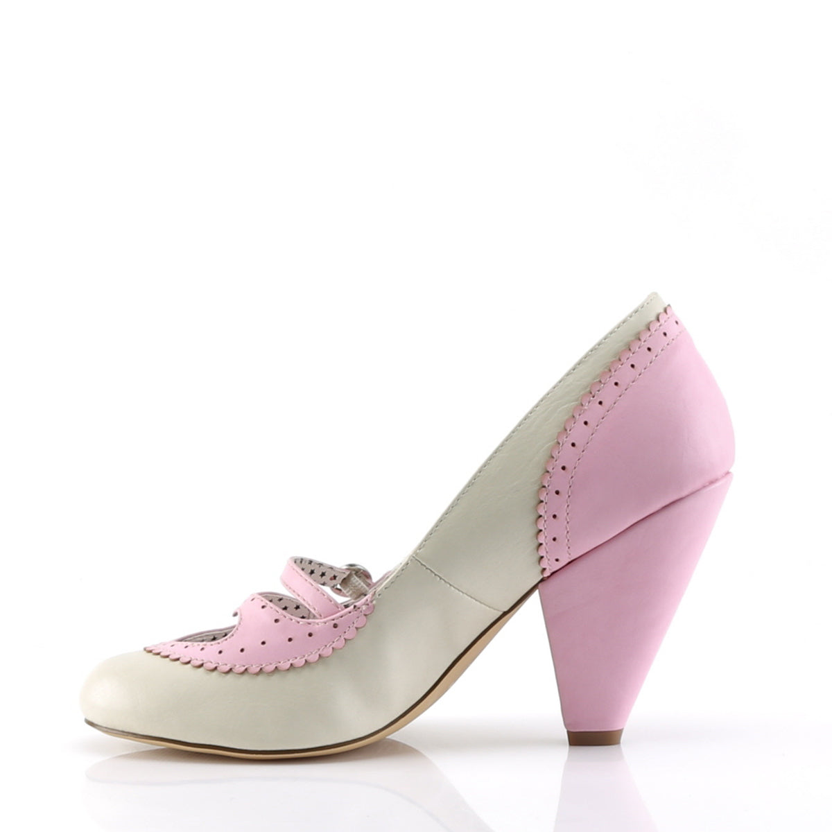 Pin Up Couture Frauenpumpen POPPY-18 B. Pink-Crem-Kunstleder