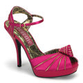 Bordello Frauenpumpen PREEN-16 Fuchsia Satin.