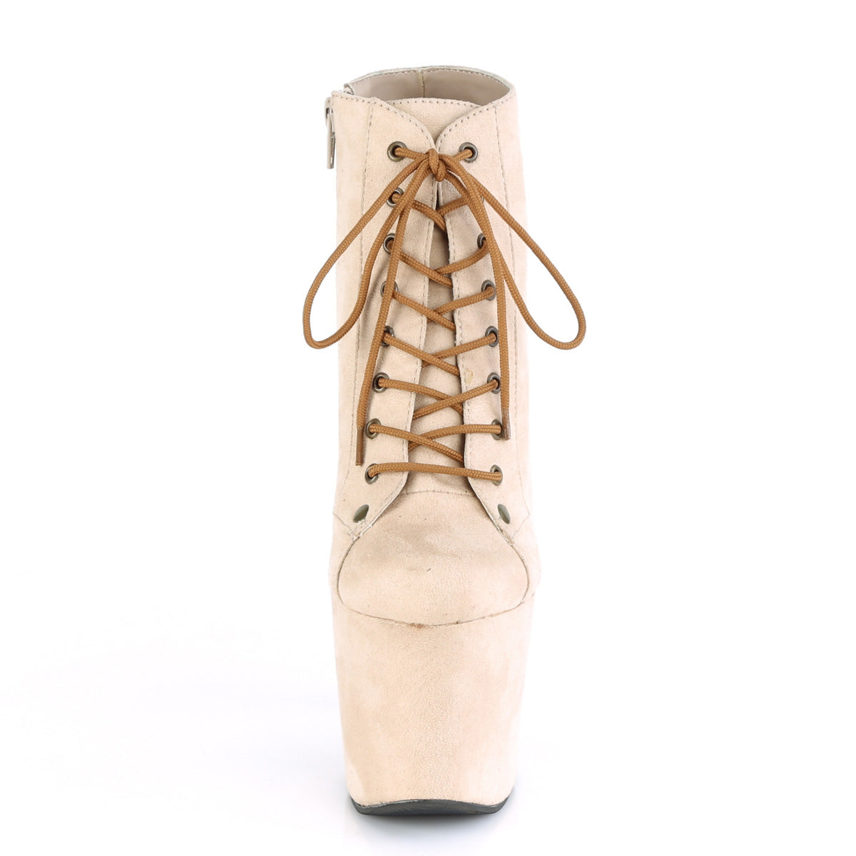Pleaser Damen Knöchelstiefel RADIANT-1005 Beige Faux Wildleder / Beige Faux Wildleder