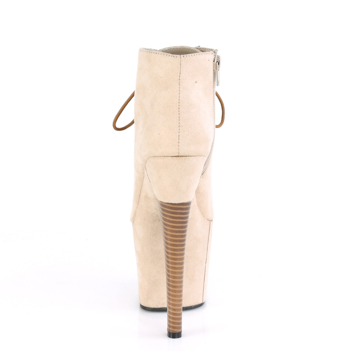 Pleaser Damen Knöchelstiefel RADIANT-1005 Beige Faux Wildleder / Beige Faux Wildleder