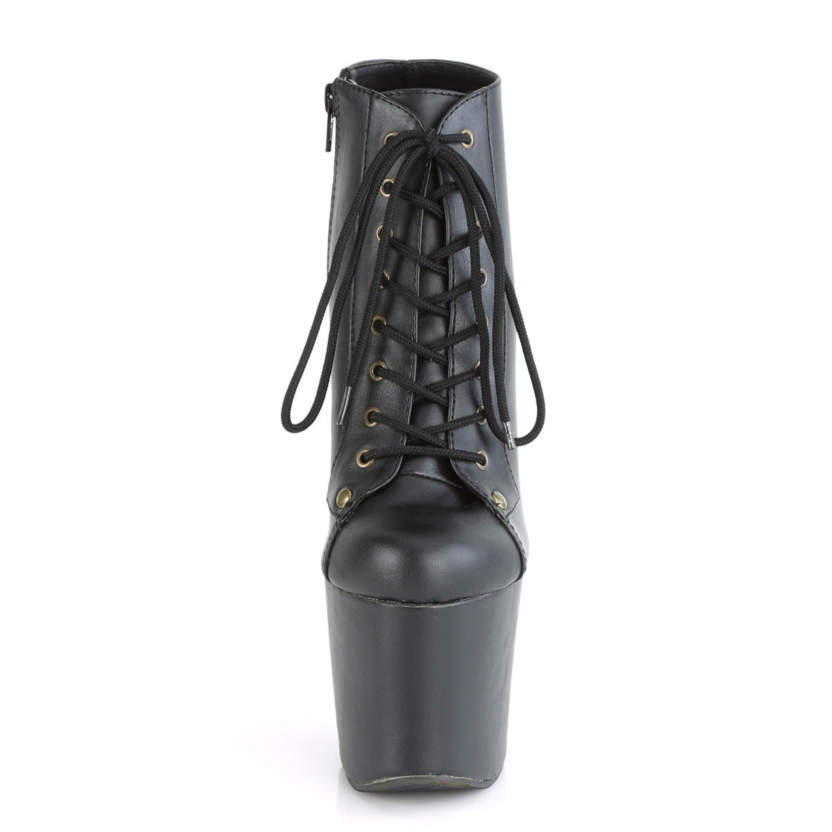 Pleaser Damen Knöchelstiefel RADIANT-1005 BLK Faux Leder / BLK Kunstleder