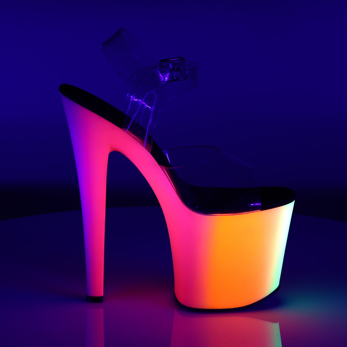 Pleaser Damen Sandalen RAINBOW-708UV CLR / Neon Multi