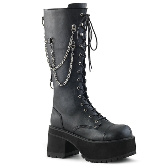 DemoniaCult Herrenstiefel RANGER-303 BLK -Kunstleder
