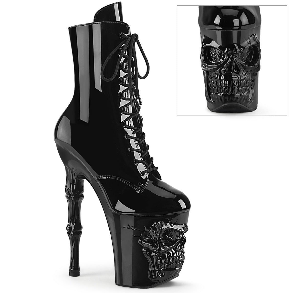 Pleaser Stiefeletten RAPTURE-1020 BLK PAT/BLK