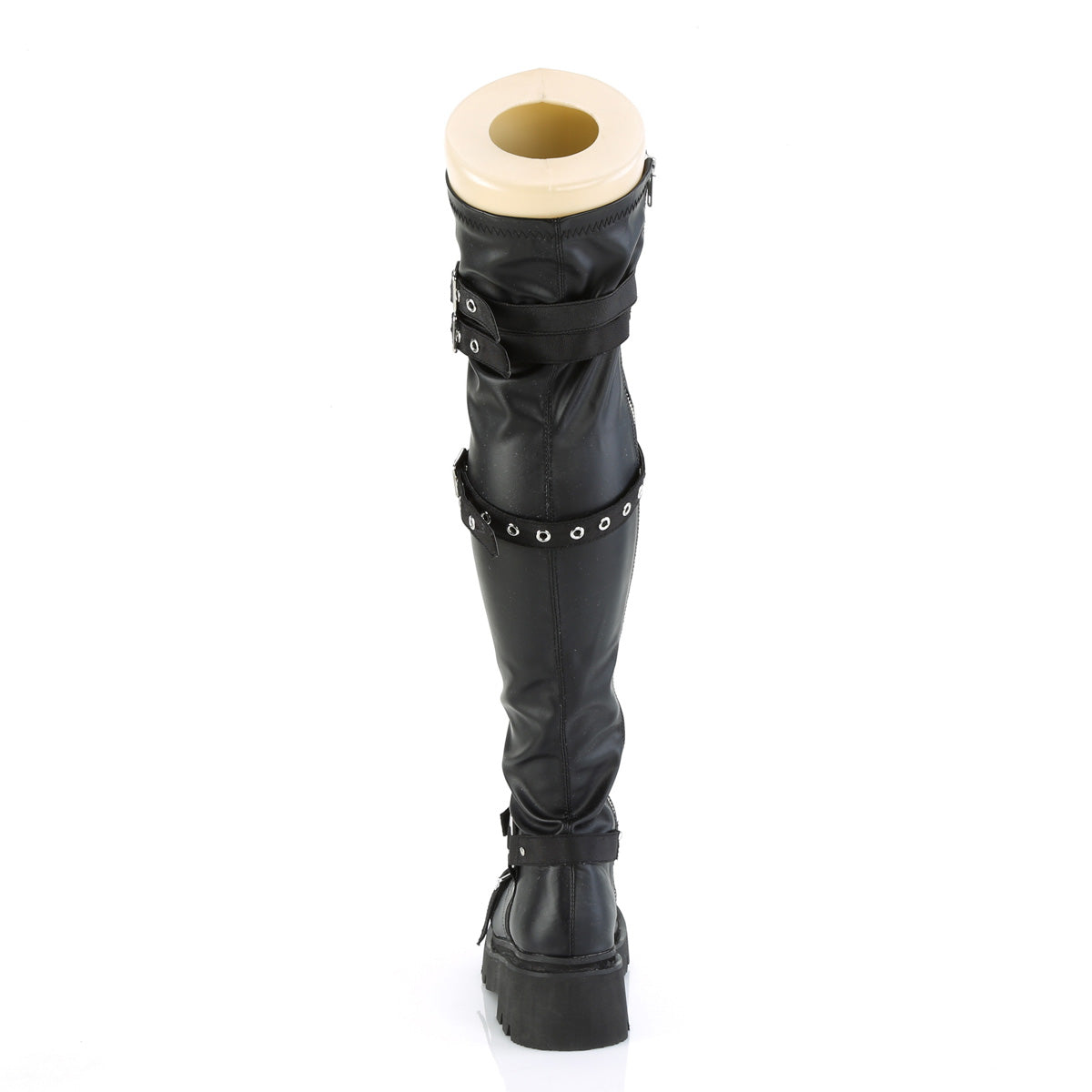 DemoniaCult Boots RENEGADE-320 Blk Stretch Vegan Leather