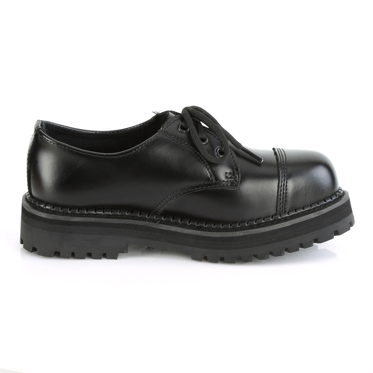 DemoniaCult Mens Boots RIOT-03 Blk Leather