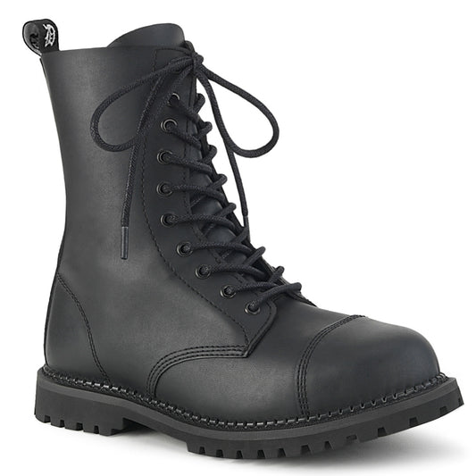 DemoniaCult Herrenstiefel RIOT-10 BLK Vegan Leder