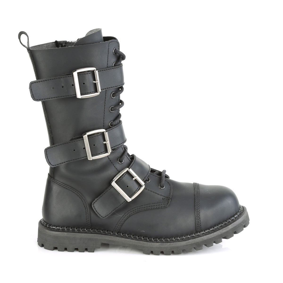 DemoniaCult Herrenstiefel RIOT-12BK BLK Vegan Leder