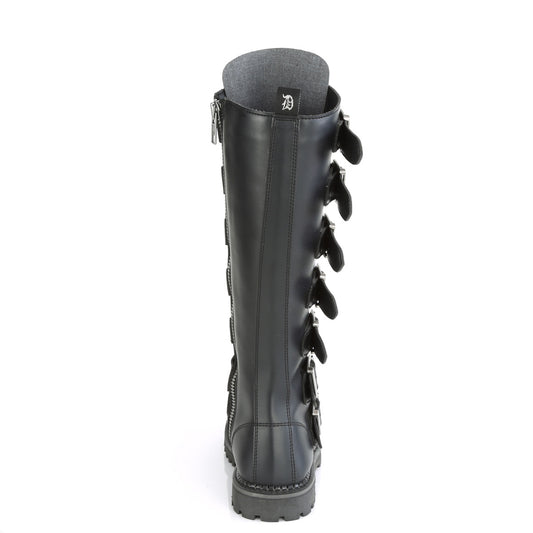 DemoniaCult Herrenstiefel RIOT-21MP BLK Vegan Leder