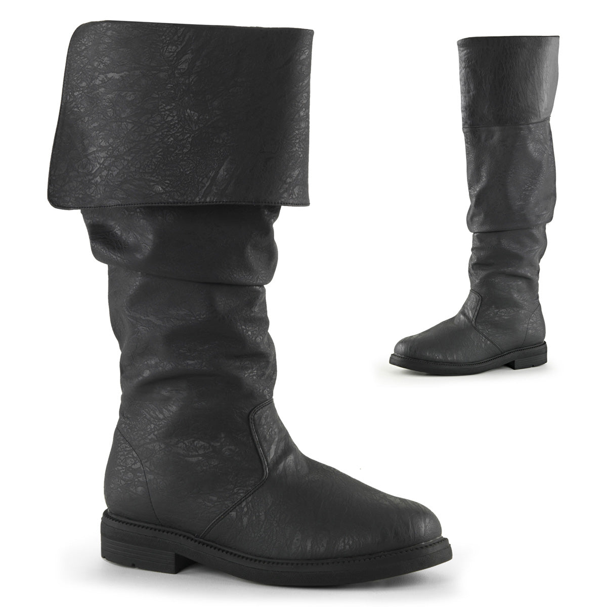 Funtasma Mens Boots ROBINHOOD-100 Blk Distressed Pu