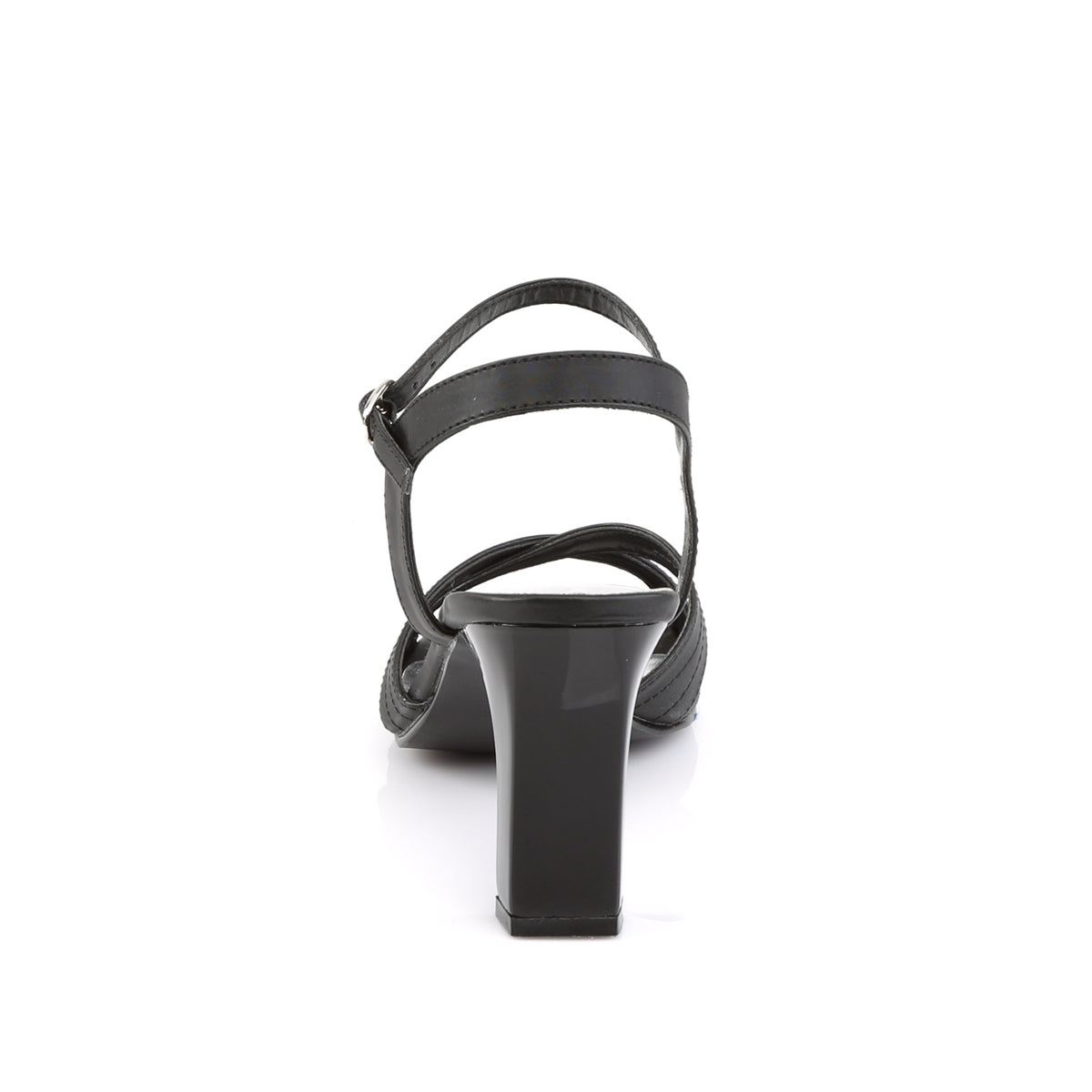 Fabulicious Womens Sandals ROMANCE-313 Blk Satin Pu