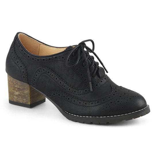Pin Up Couture Frauenpumpen RUSSELL-34 Black Faux Leder