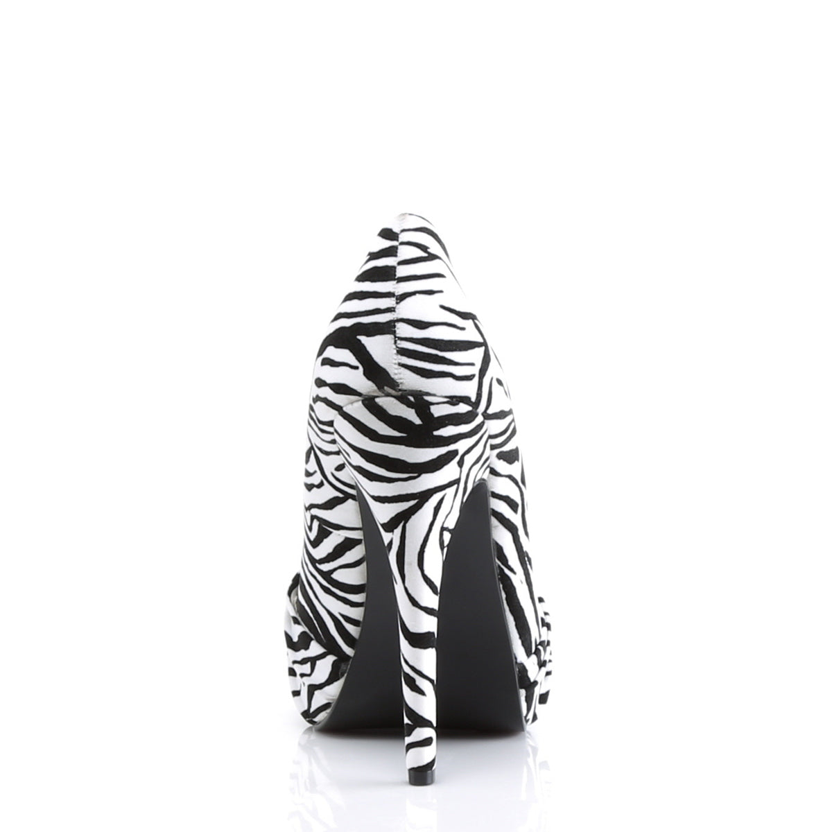 Pin Up Couture Frauenpumpen SAFARI-06 BLK-WHT ZEBRA DRUCK VELVET