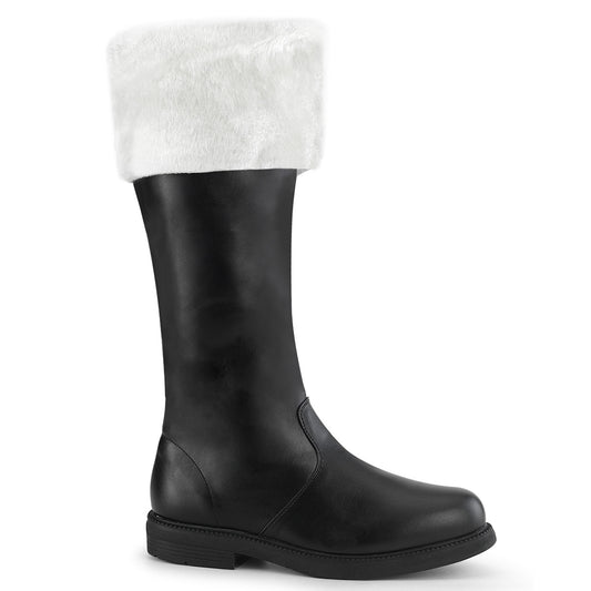 Funtasma Herrenstiefel Santa-108 BLK PU-WHT FAUX FURCE