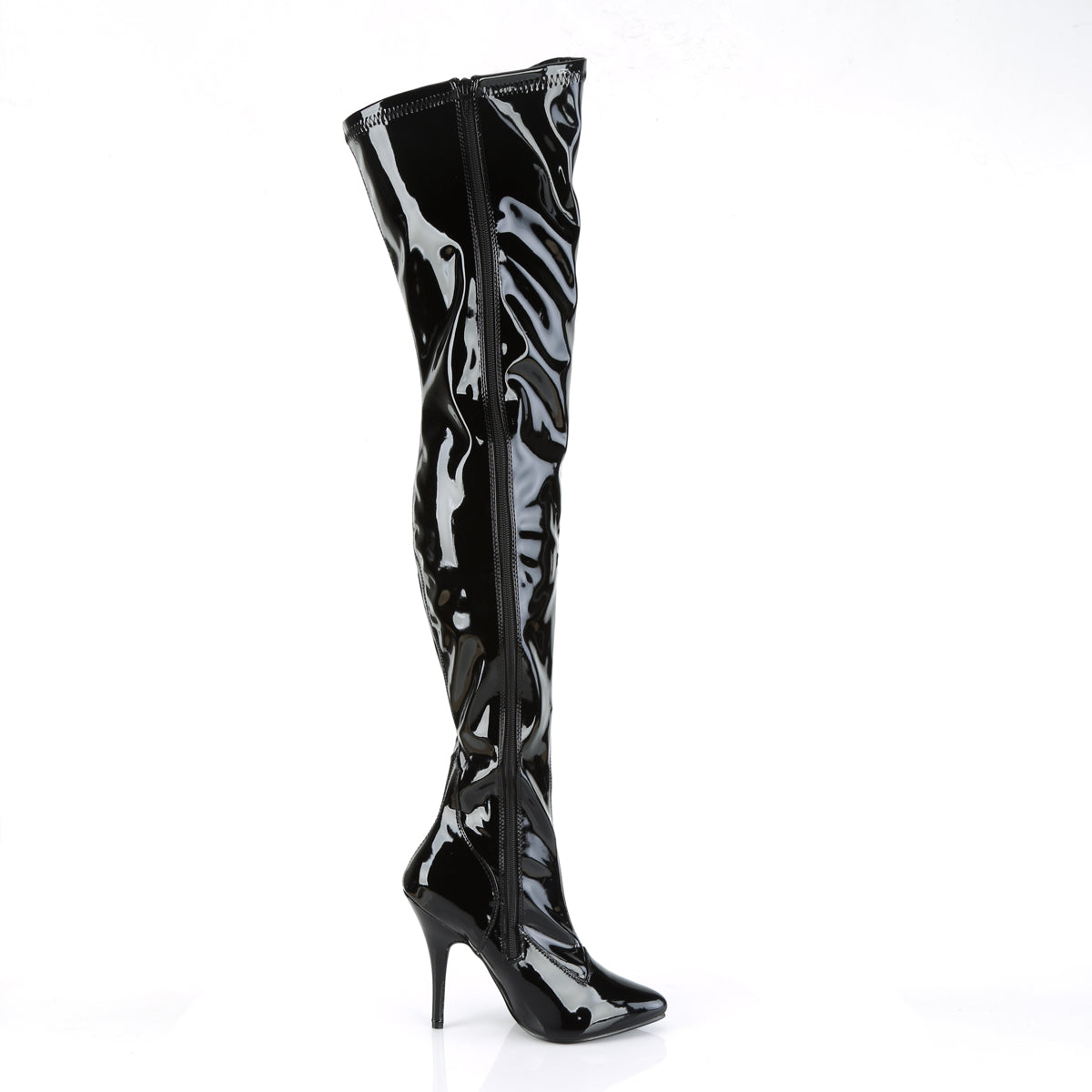Pleaser Womens Boots. SEDUCE-3000 BLK Str Pat