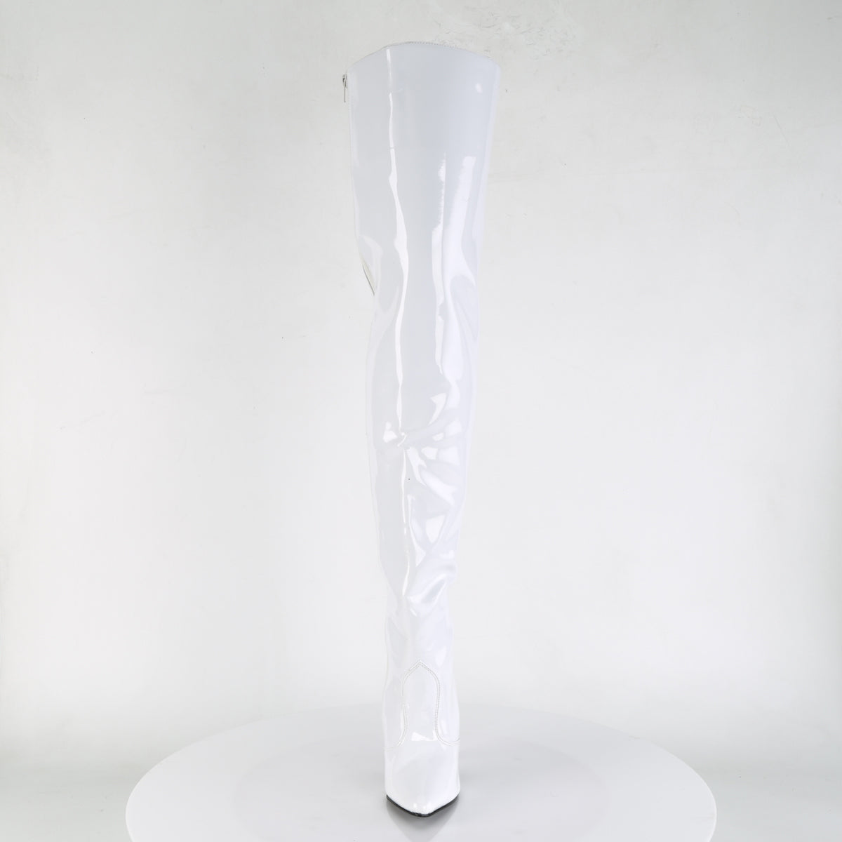 Pleaser Womens Boots. SEDUCE-3010 WHT PAT.