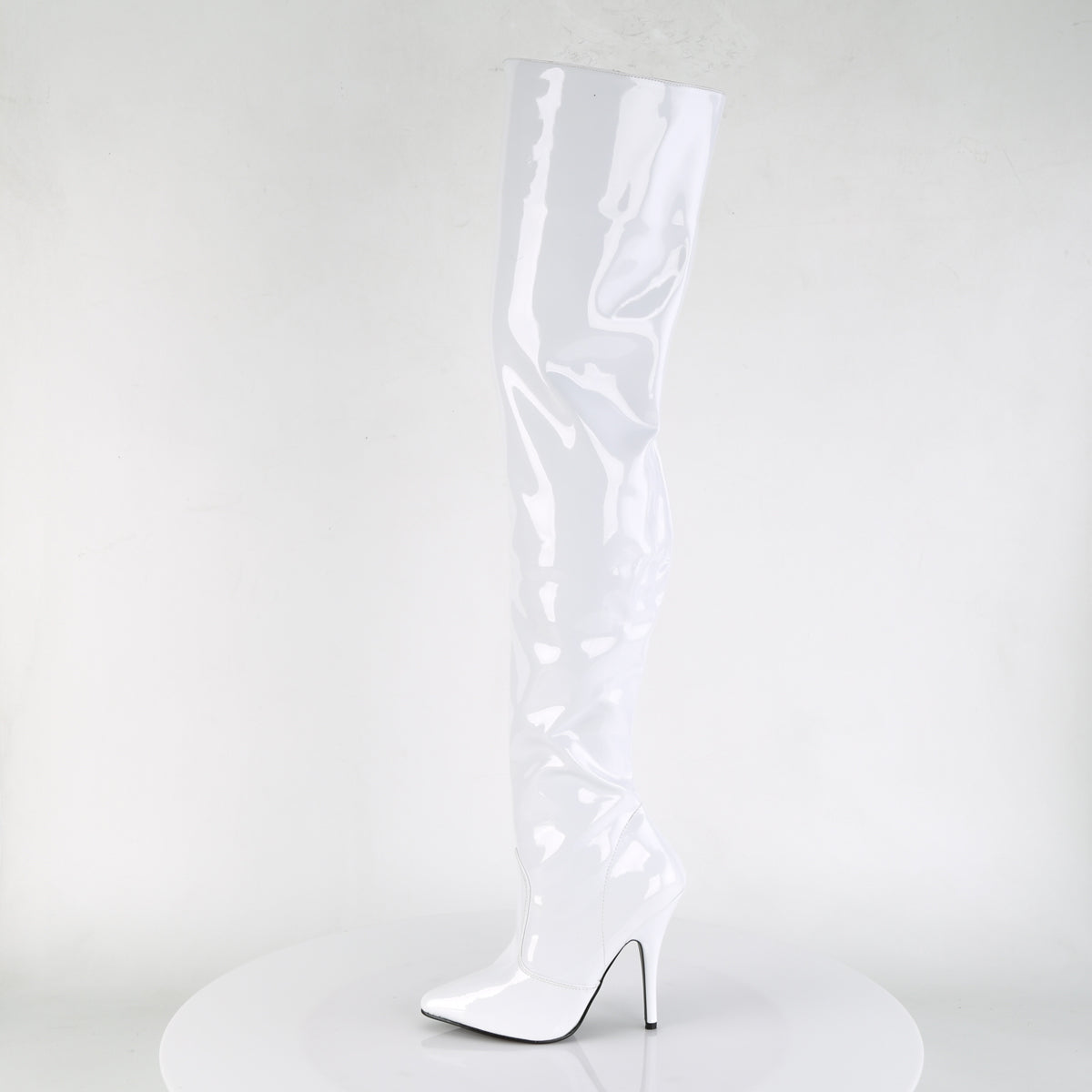 Pleaser Womens Boots. SEDUCE-3010 WHT PAT.