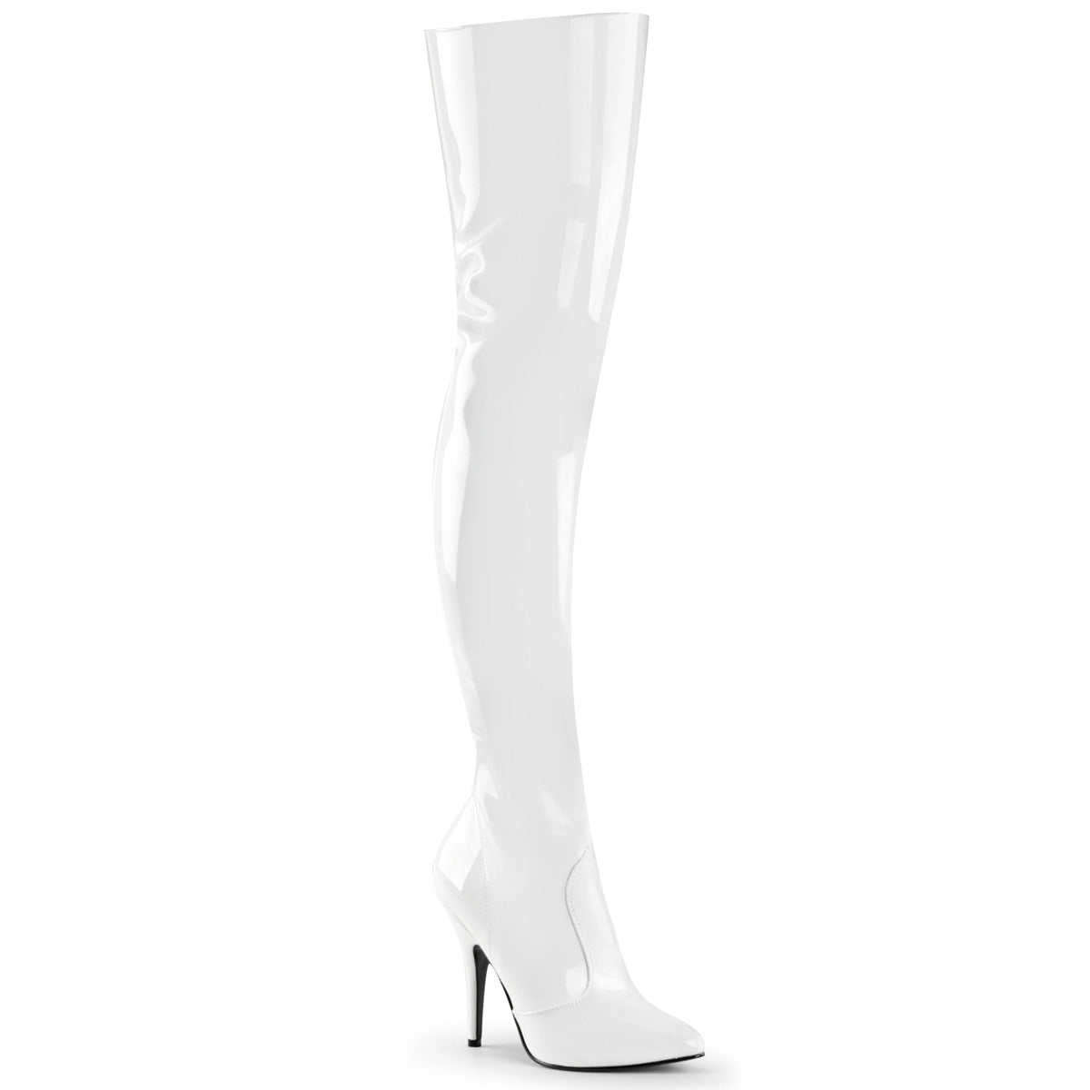 Pleaser Womens Boots. SEDUCE-3010 WHT PAT.