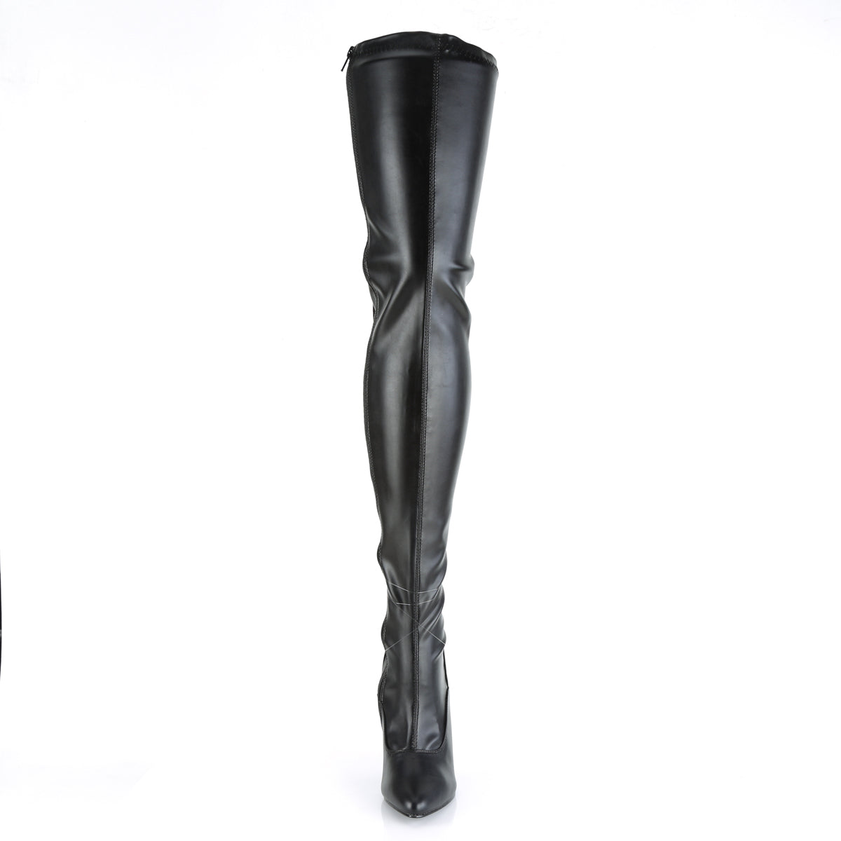 Pleaser Womens Boots. SEDUCE-3063 BLK Str Faux Leder