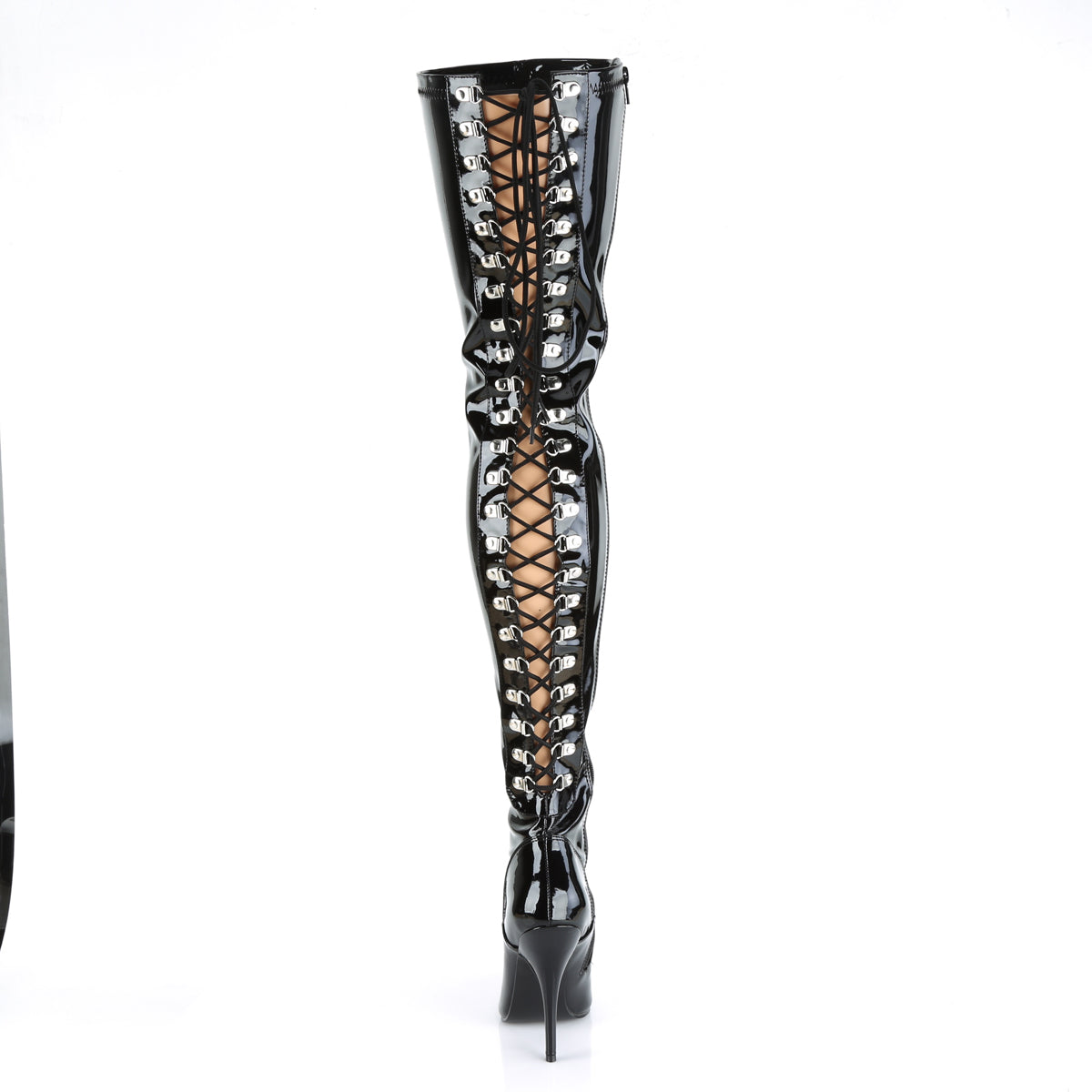 Pleaser Womens Boots. SEDUCE-3063 BLK Str Pat