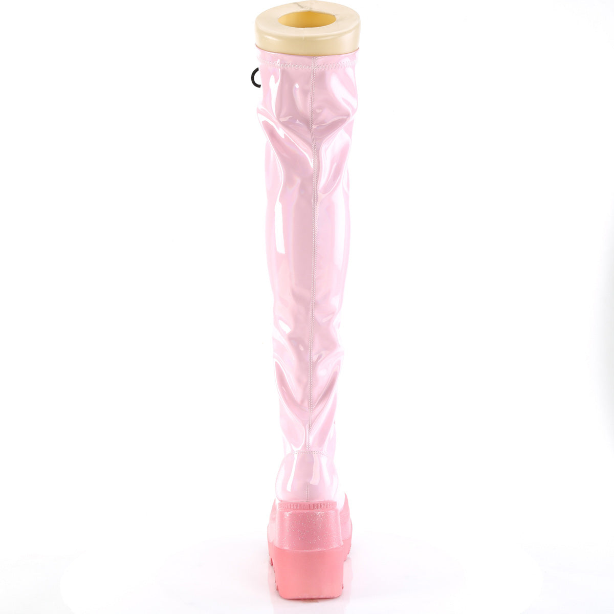 DemoniaCult Stiefel SHAKER-374-1 B. Pink Hologramm Stretch Patent