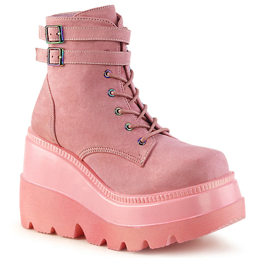DemoniaCult  Stiefeletten SHAKER-52 B. Pink Vegan Wildleder
