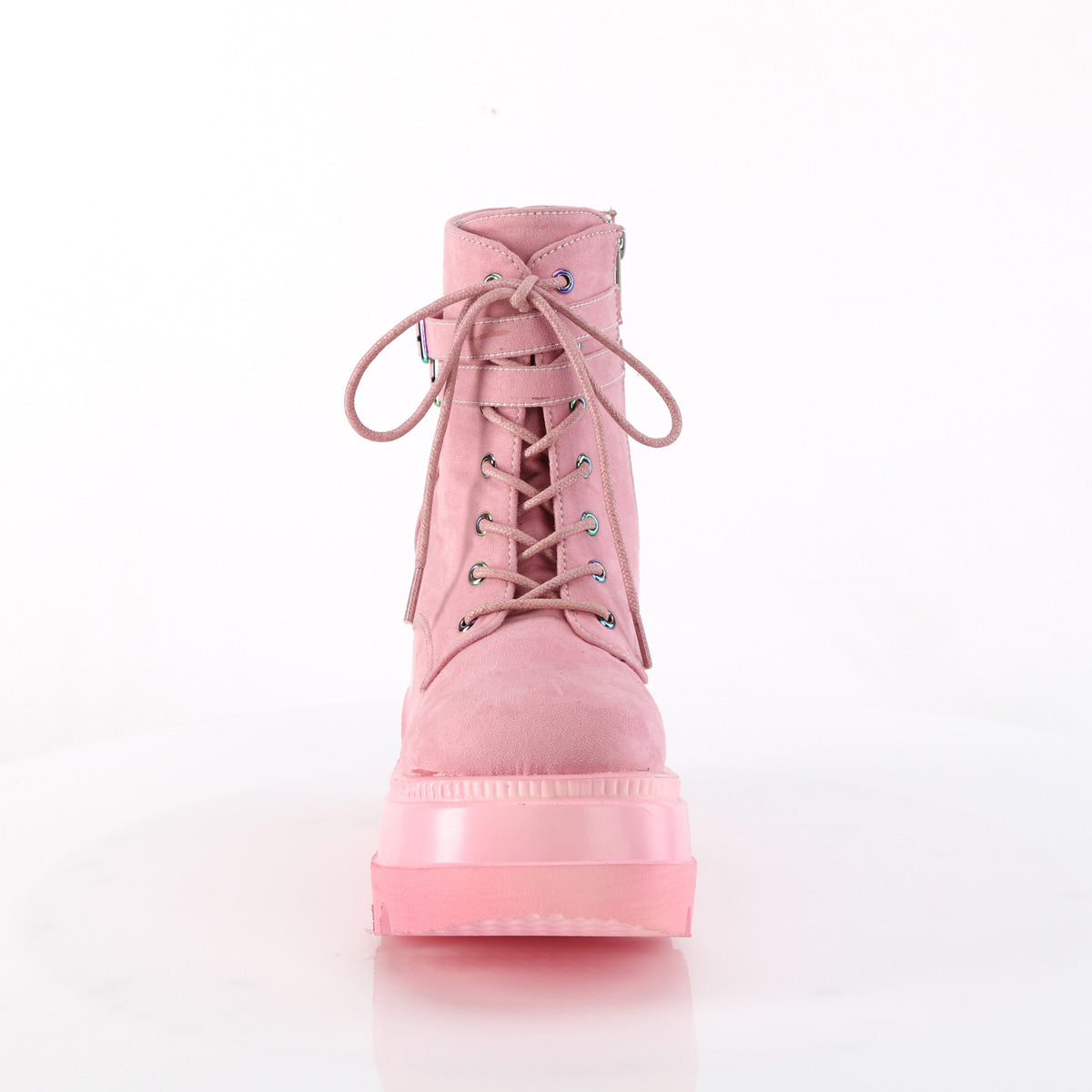 DemoniaCult Stiefeletten SHAKER-52 B. Pink Vegan Wildleder