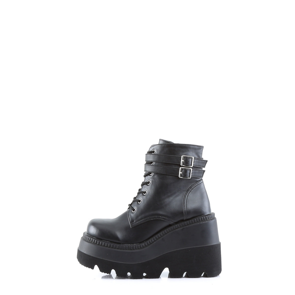 DemoniaCult Damenknöchelstiefel SHAKER-52 BLK Vegan Leder