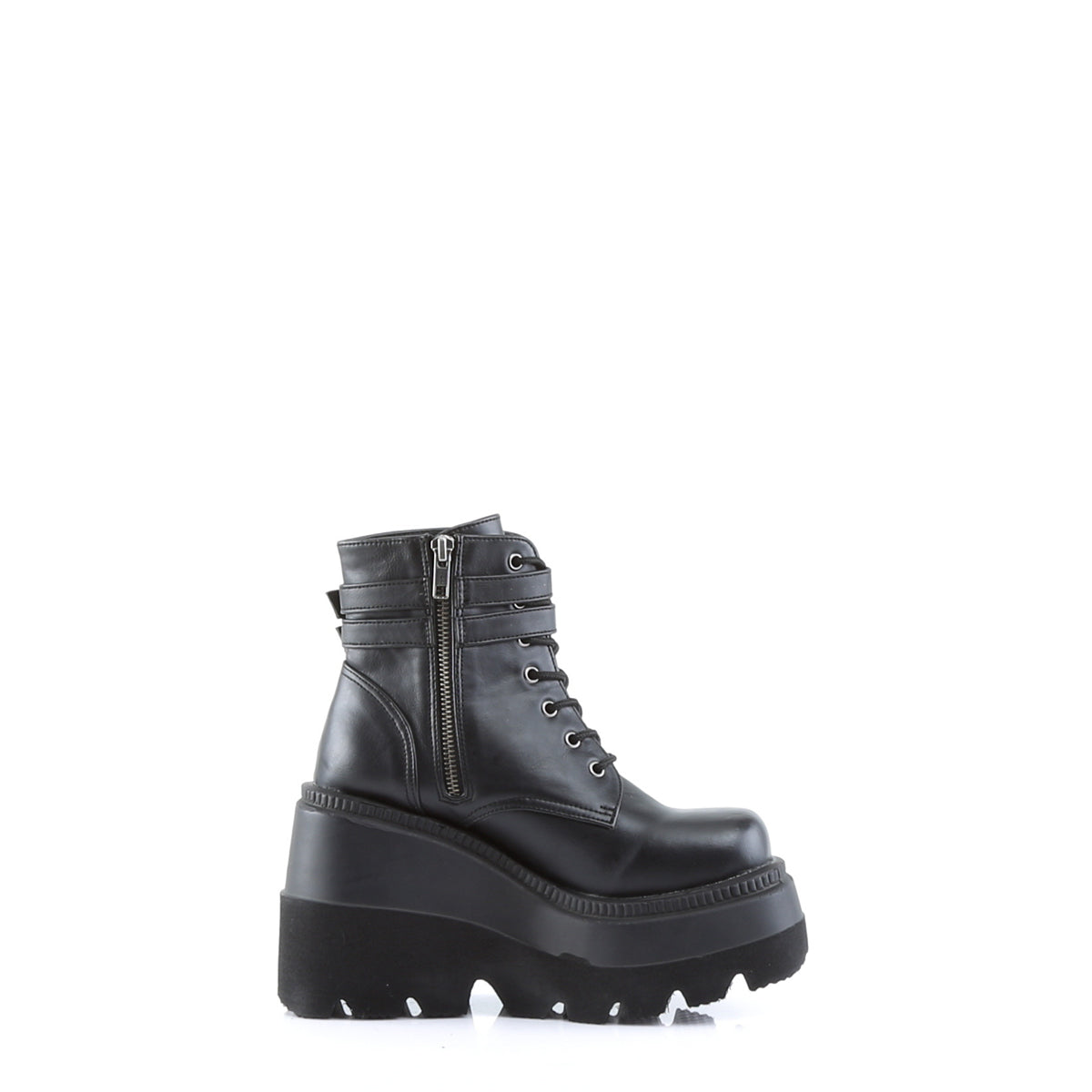 DemoniaCult Damenknöchelstiefel SHAKER-52 BLK Vegan Leder