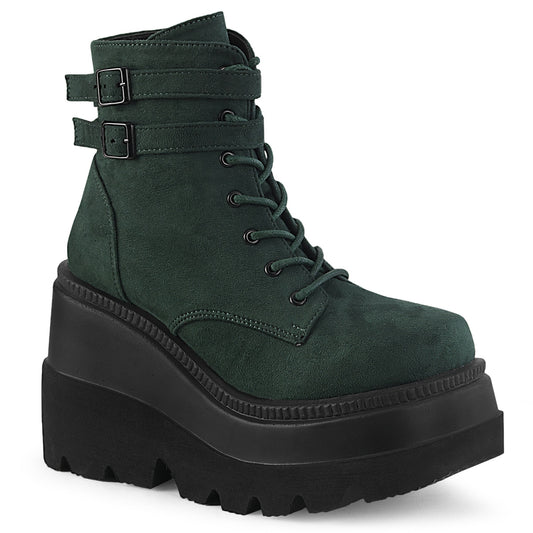 DemoniaCult  Stiefeletten SHAKER-52 Emerald Vegan Wildleder