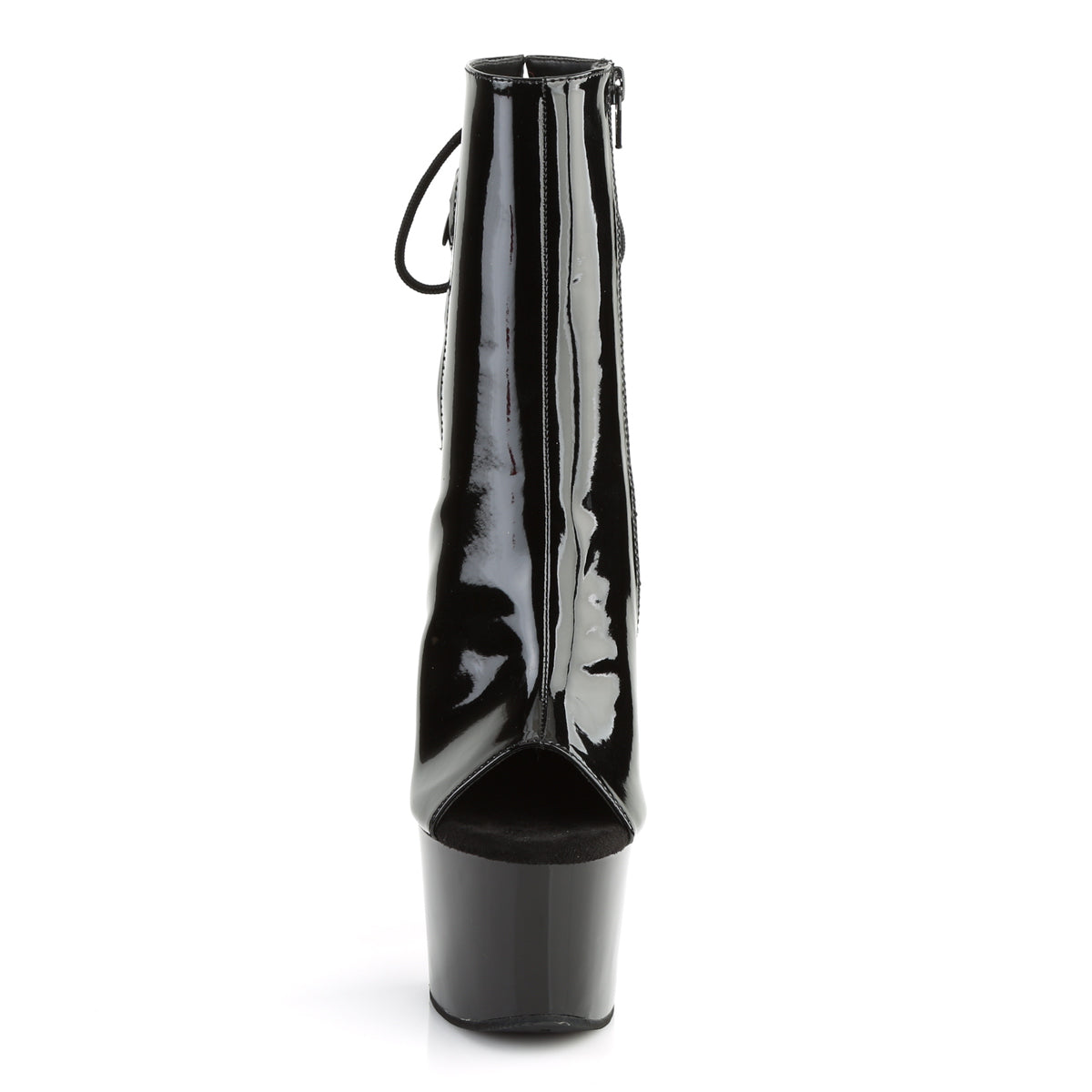 Pleaser Damen Knöchelstiefel SKY-1018 BLK Pat / BLK