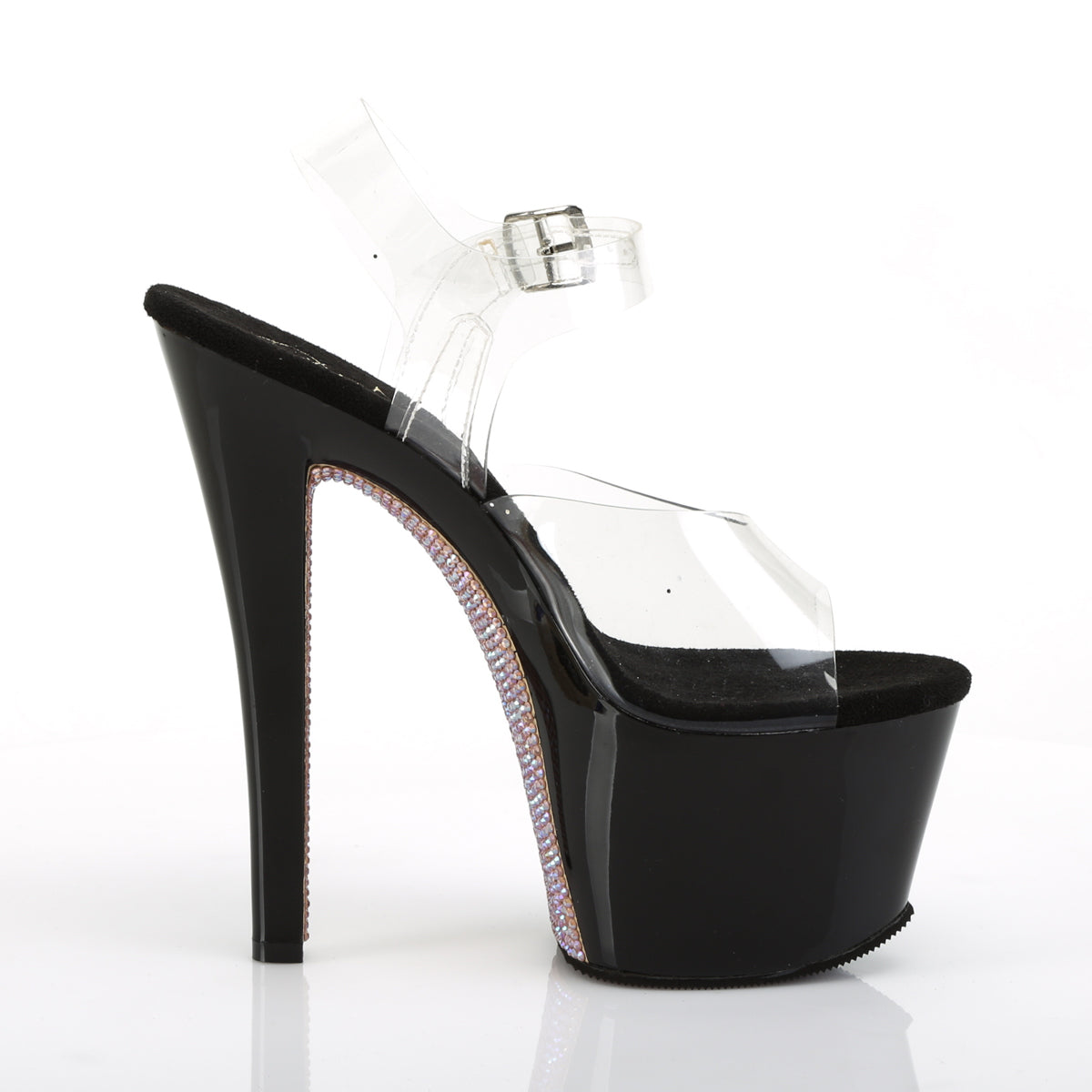 Pleaser Damen Sandalen SKY-308crs CLR / BLK-Champagne AB RSTN