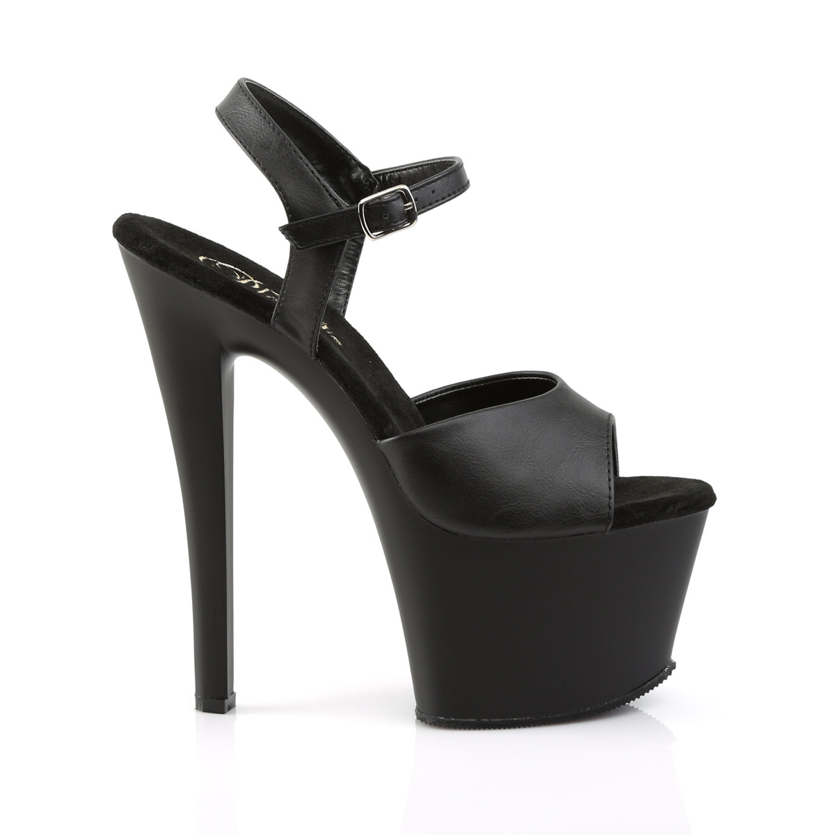Pleaser Damen Sandalen SKY-309 BLK Faux Leder / BLK Matte