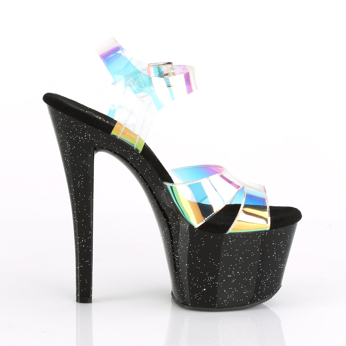 Pleaser Damen Sandalen SKY-320mmr Magic Mirror TPU / BLK