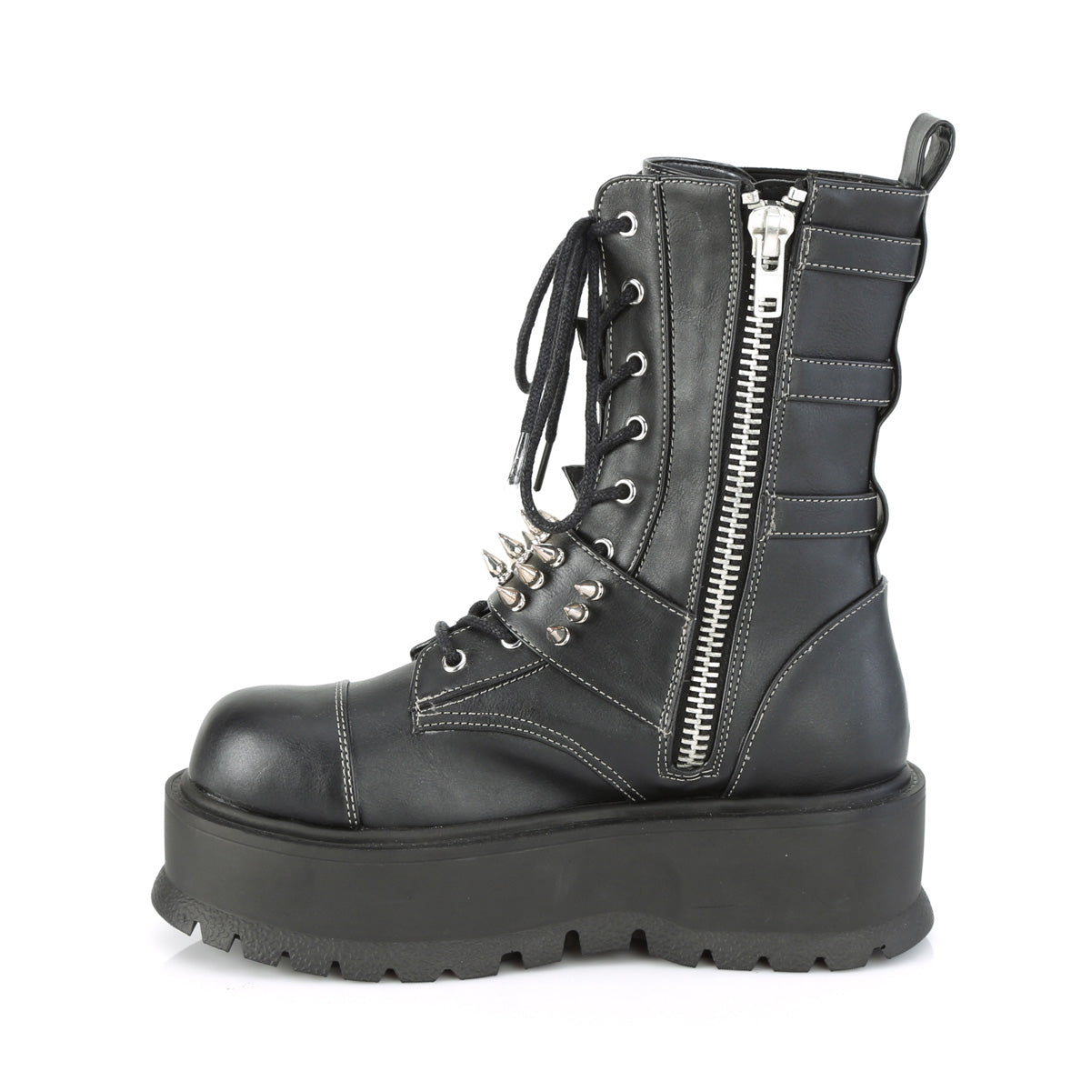 DemoniaCult Frauenstiefel SLACKER-165 BLK Vegan Leder