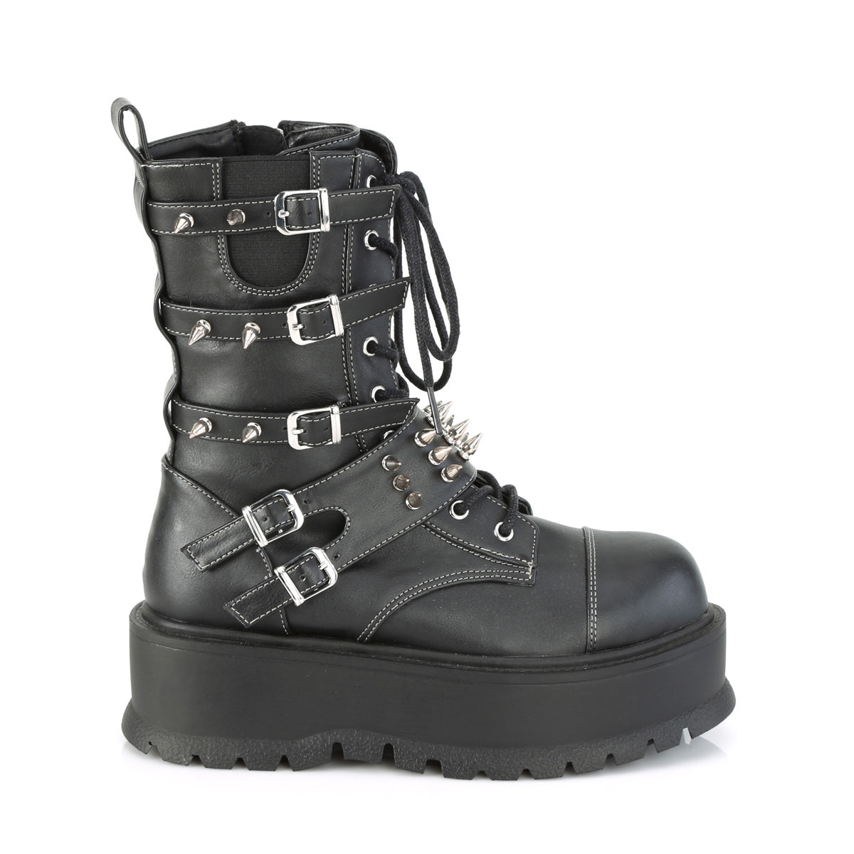 DemoniaCult Frauenstiefel SLACKER-165 BLK Vegan Leder