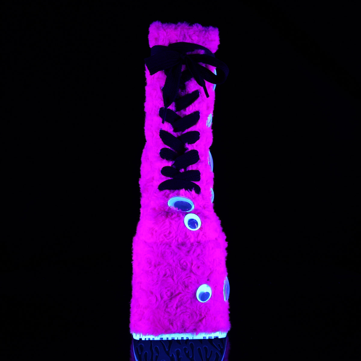DemoniaCult Frauenstiefel SLAY-206 H. rosa Fell