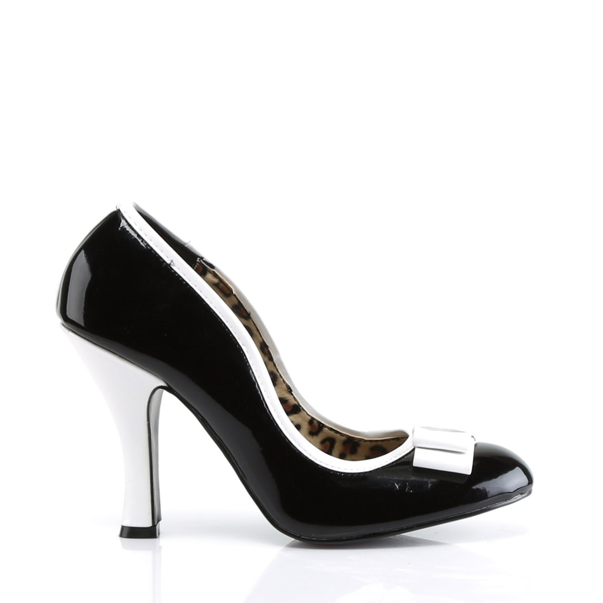 Pin Up Couture Frauenpumpen SMITTEN-01 BLK-WHT PAT