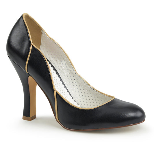 Pin Up Couture Frauenpumpen SMITTEN-04 BLK FAUX-Leder