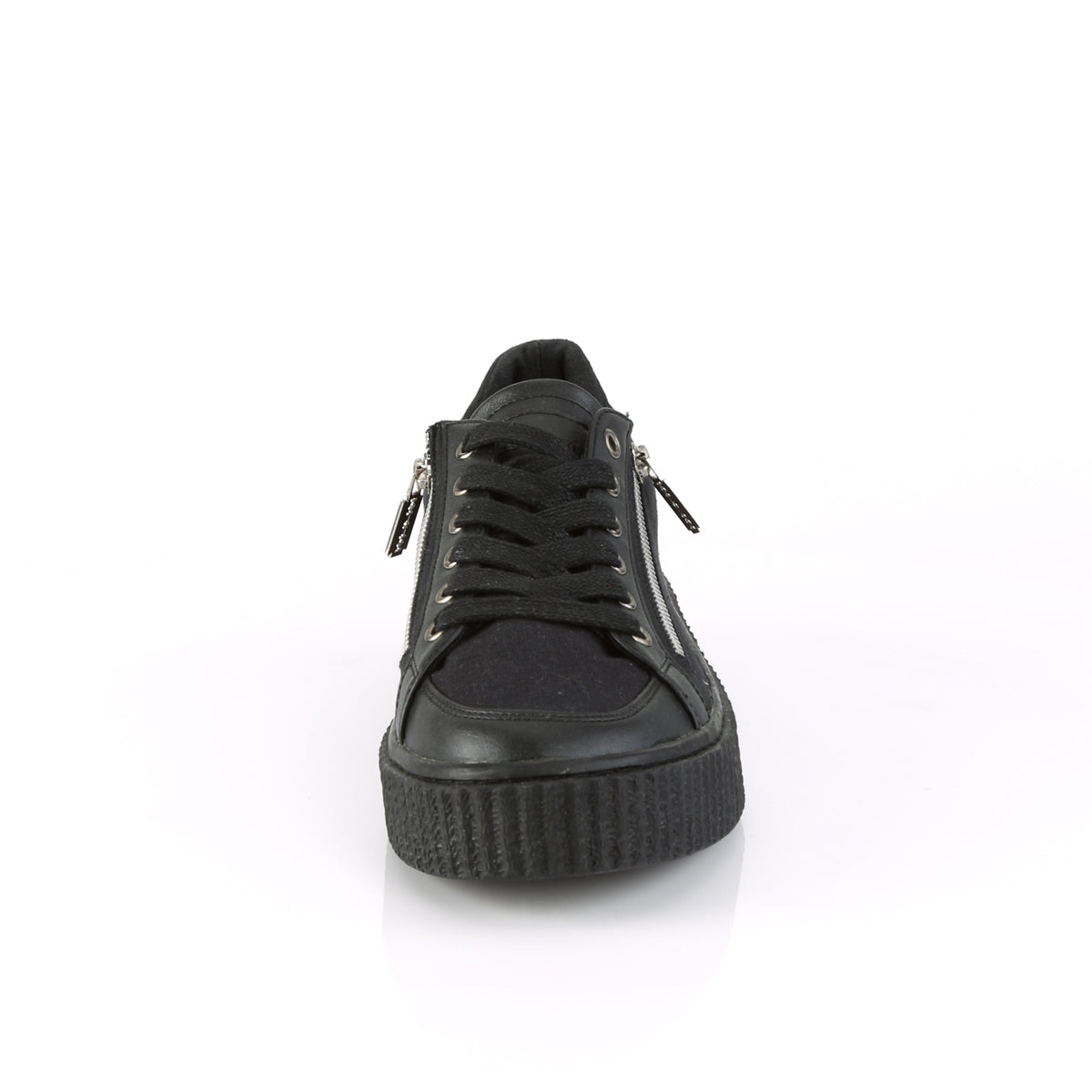 DemoniaCult Herren SNEEKER-105 BLK Canvas-BLK PU