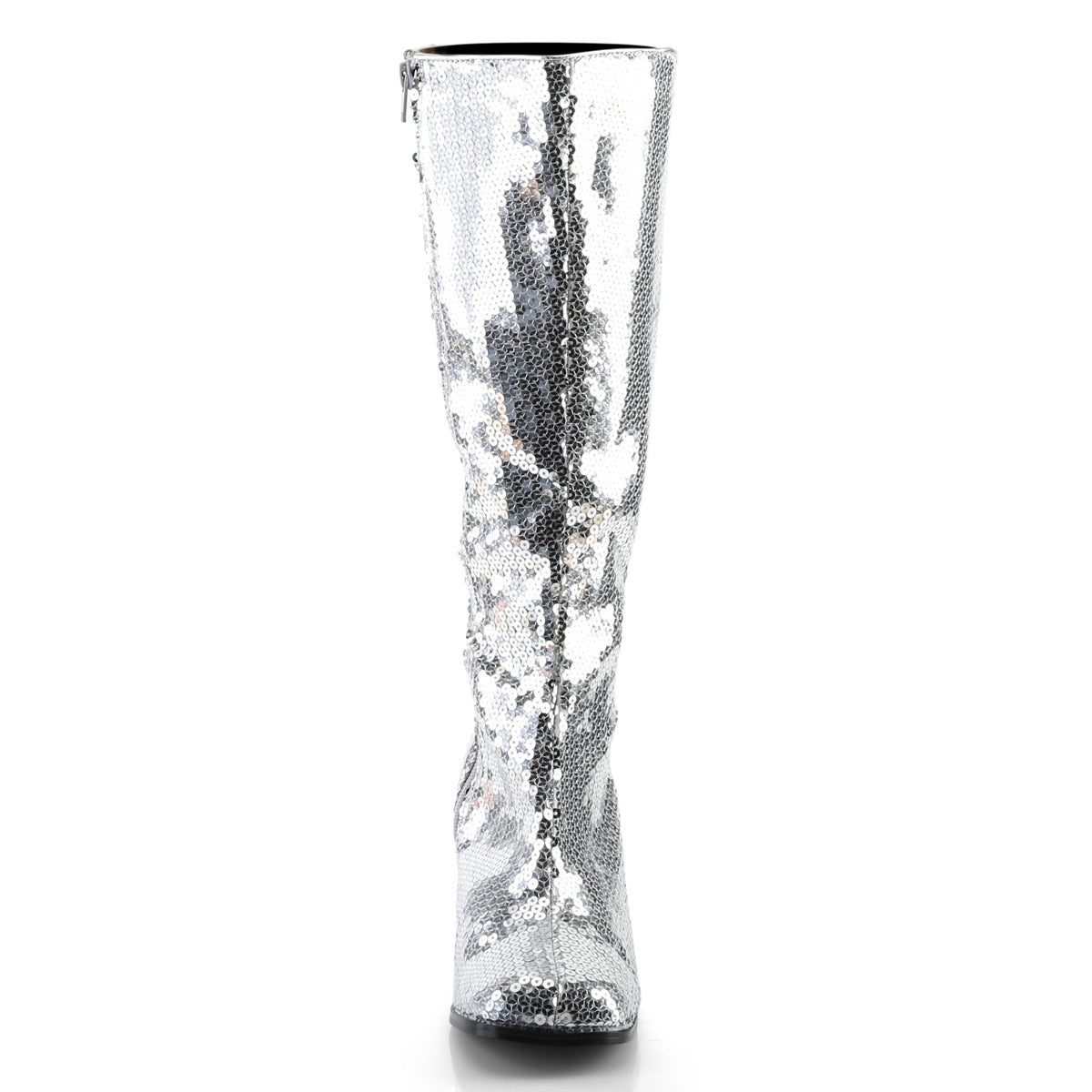 Bordello Womens Boots. SPECTACUL-300SQ SLV-Pailletten