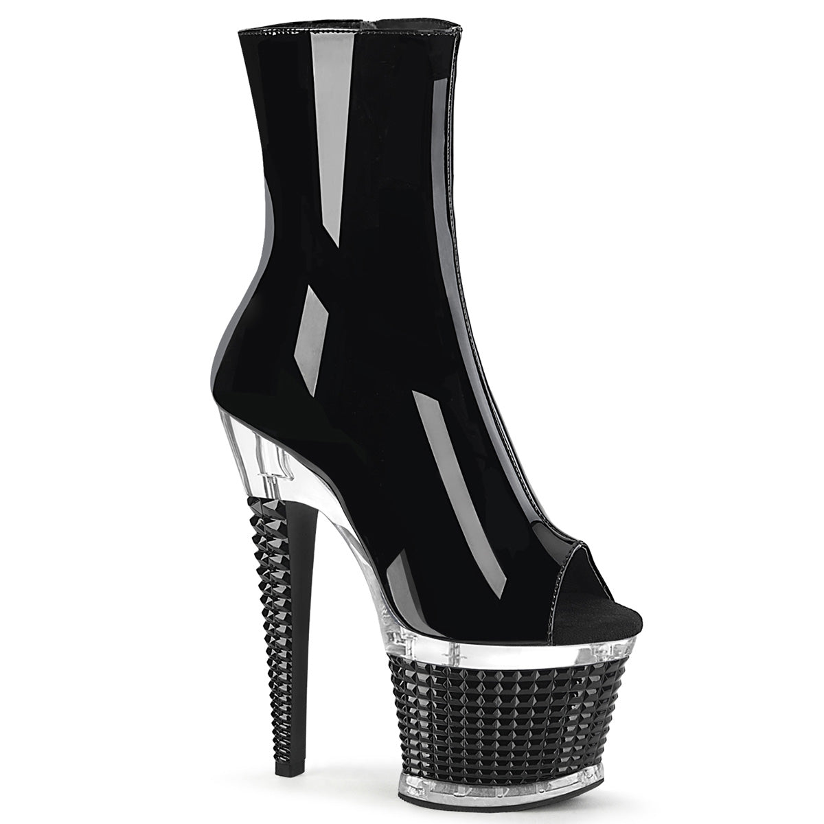 Pleaser Stiefeletten SPECTATOR-1012 BLK Pat / CLR-BLK