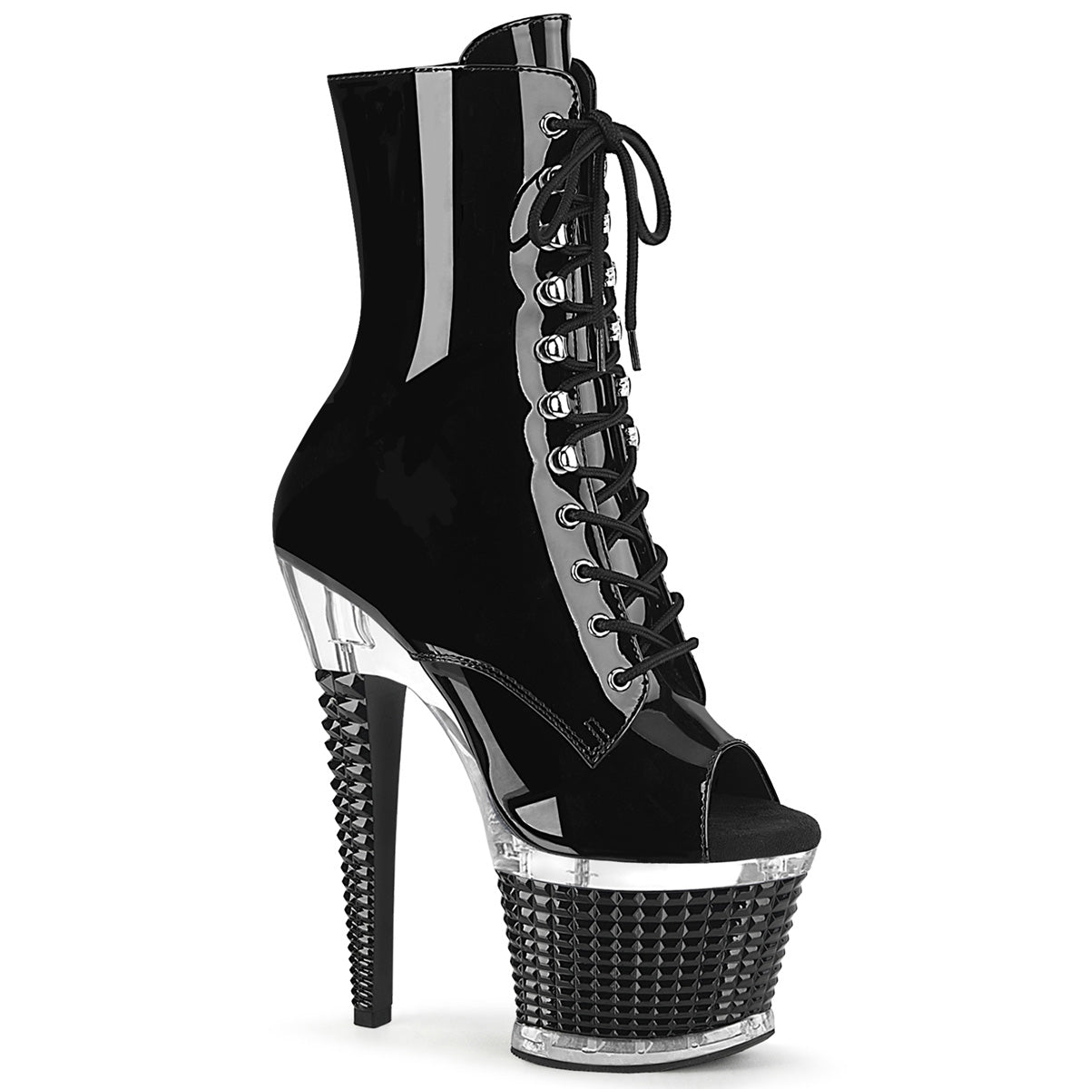 Pleaser Ankle Boots SPECTATOR-1021 Blk Pat/Clr-Blk