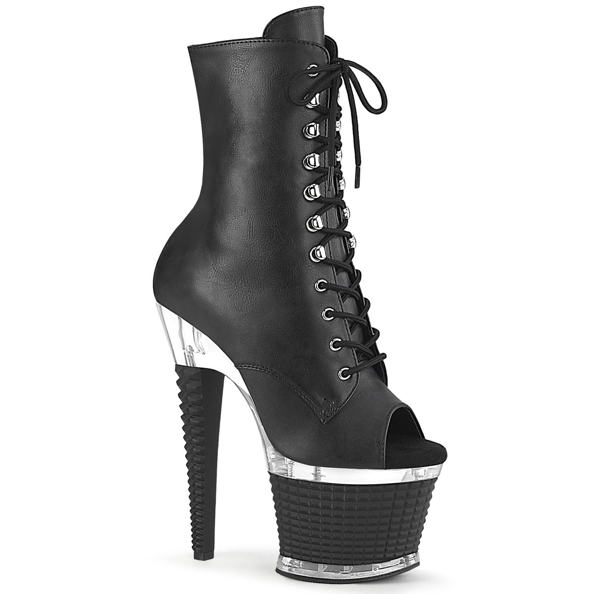Pleaser Stiefeletten SPECTATOR-1021 BLK Faux Leder / CLR-BLK Matte