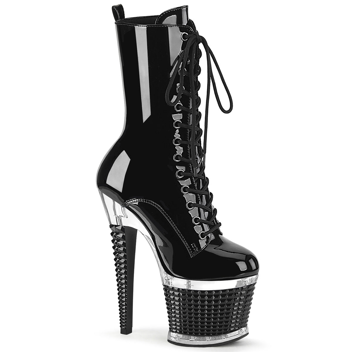 Pleaser Stiefeletten SPECTATOR-1040 BLK Pat / CLR-BLK