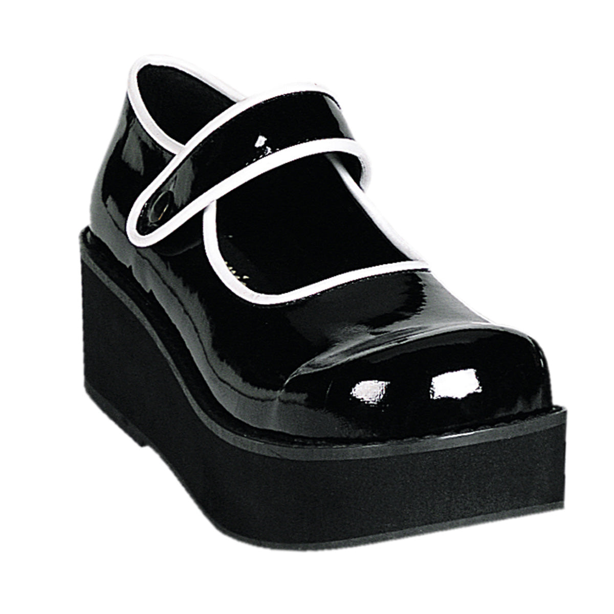 DemoniaCult Frauenpumpen SPRITE-01 BLK-Wht Pat