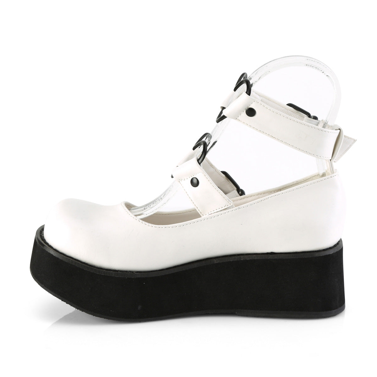 DemoniaCult Frauenpumpen SPRITE-02 wht veganes Leder